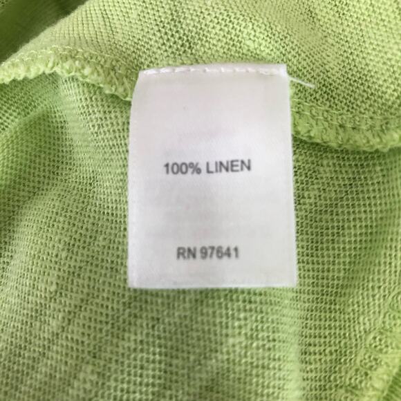 J.Jill Love Linen Lime Green Sleeveless Top Plus 1X - Picture 4 of 6